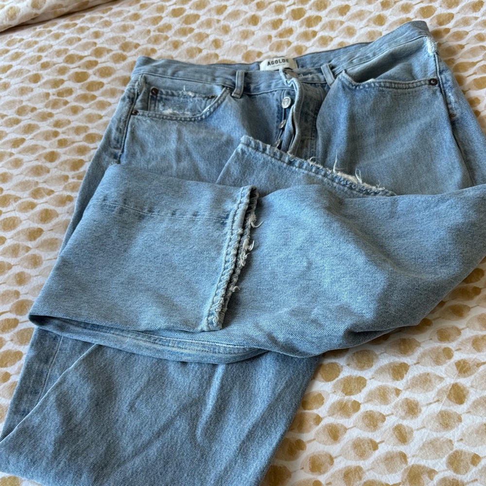 AGOLDE Light Blue Straight Leg Jeans - Picture 5 of 5